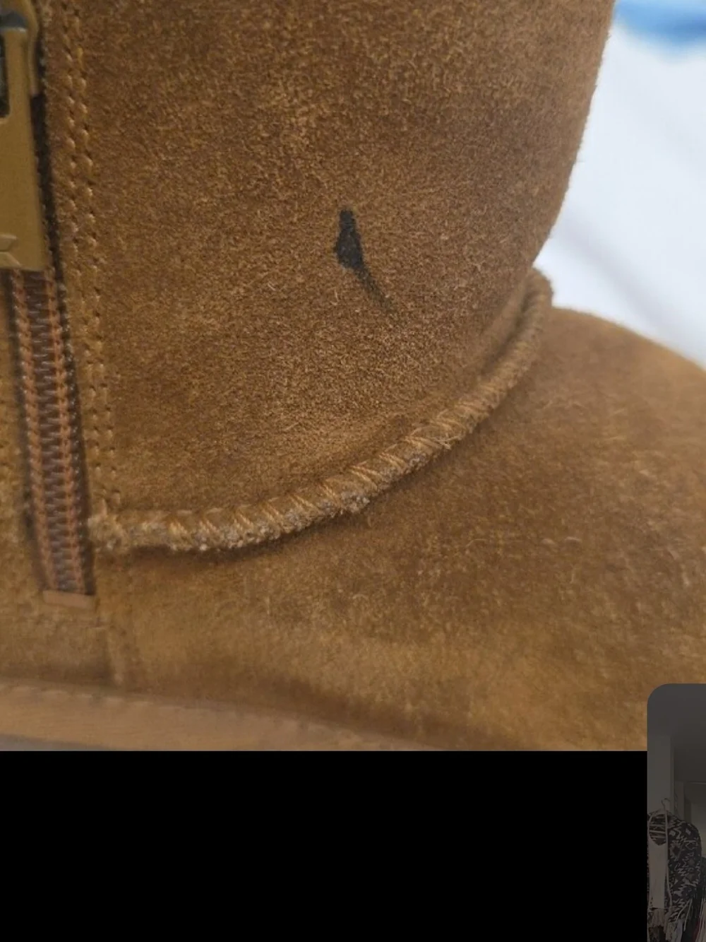 UGG Australia Fame Chestnut Suede Shearling Boots Toddler Size 6